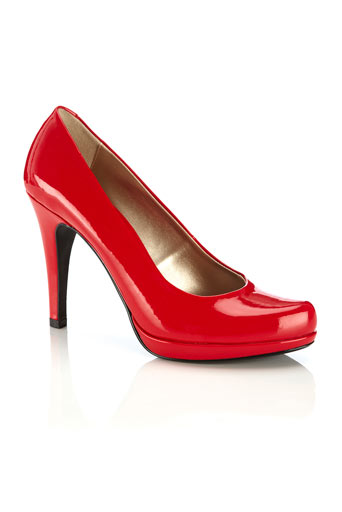 red platform court shoe £28