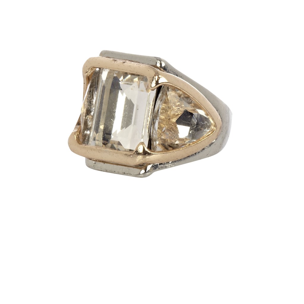 Silver Contrast Crystal Ring £10 River Island at The Fort Shopping Park